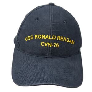 USS Ronald Reagan CVN-76 Slideback Baseball Cap Blue One Size Falcon Headwear
